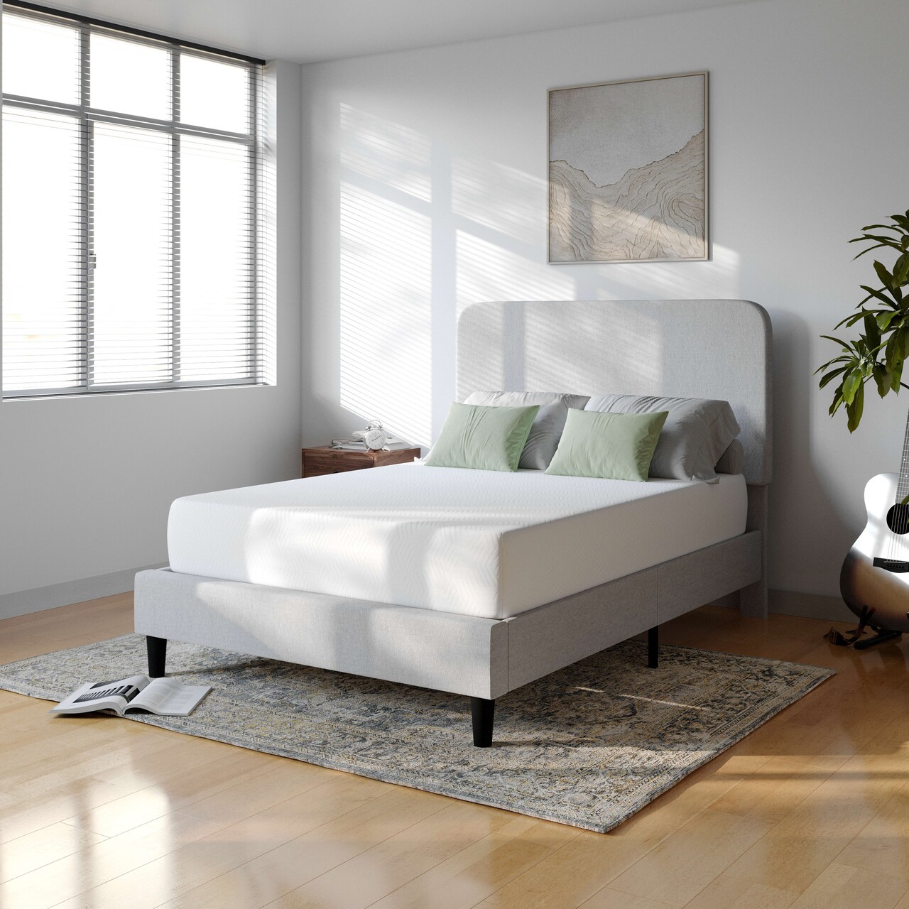 Emma and Oliver Nimbus 3-Layer Memory Foam Mattress in a Box with Green Tea Infusion, Cooling Gel, CertiPUR-US Certified Foam and Washable Cover